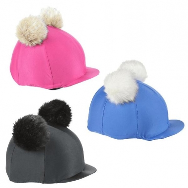 Shires Double Pom Pom Lycra Hat Cover (RRP ÃÂ£14.99)